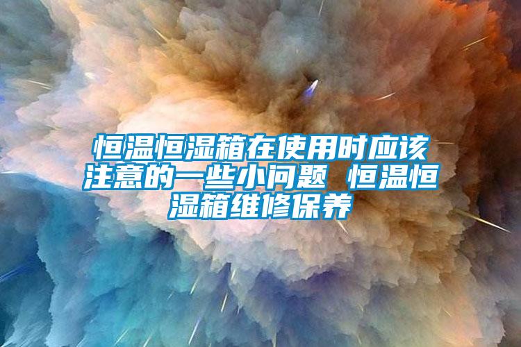 恒溫恒濕箱在使用時應該注意的一些小問題 恒溫恒濕箱維修保養(yǎng)