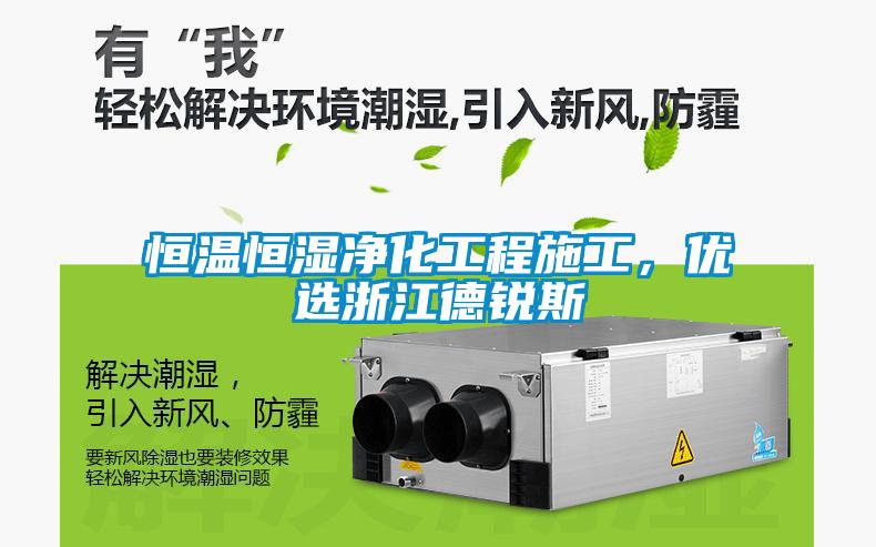 恒溫恒濕凈化工程施工，優選浙江德銳斯