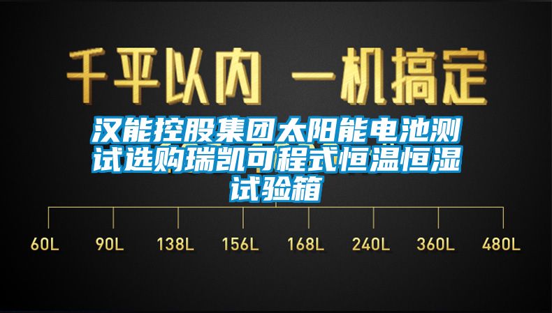 漢能控股集團太陽能電池測試選購瑞凱可程式恒溫恒濕試驗箱