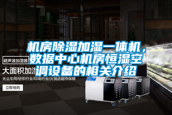 機房除濕加濕一體機，數據中心機房恒濕空調設備的相關介紹